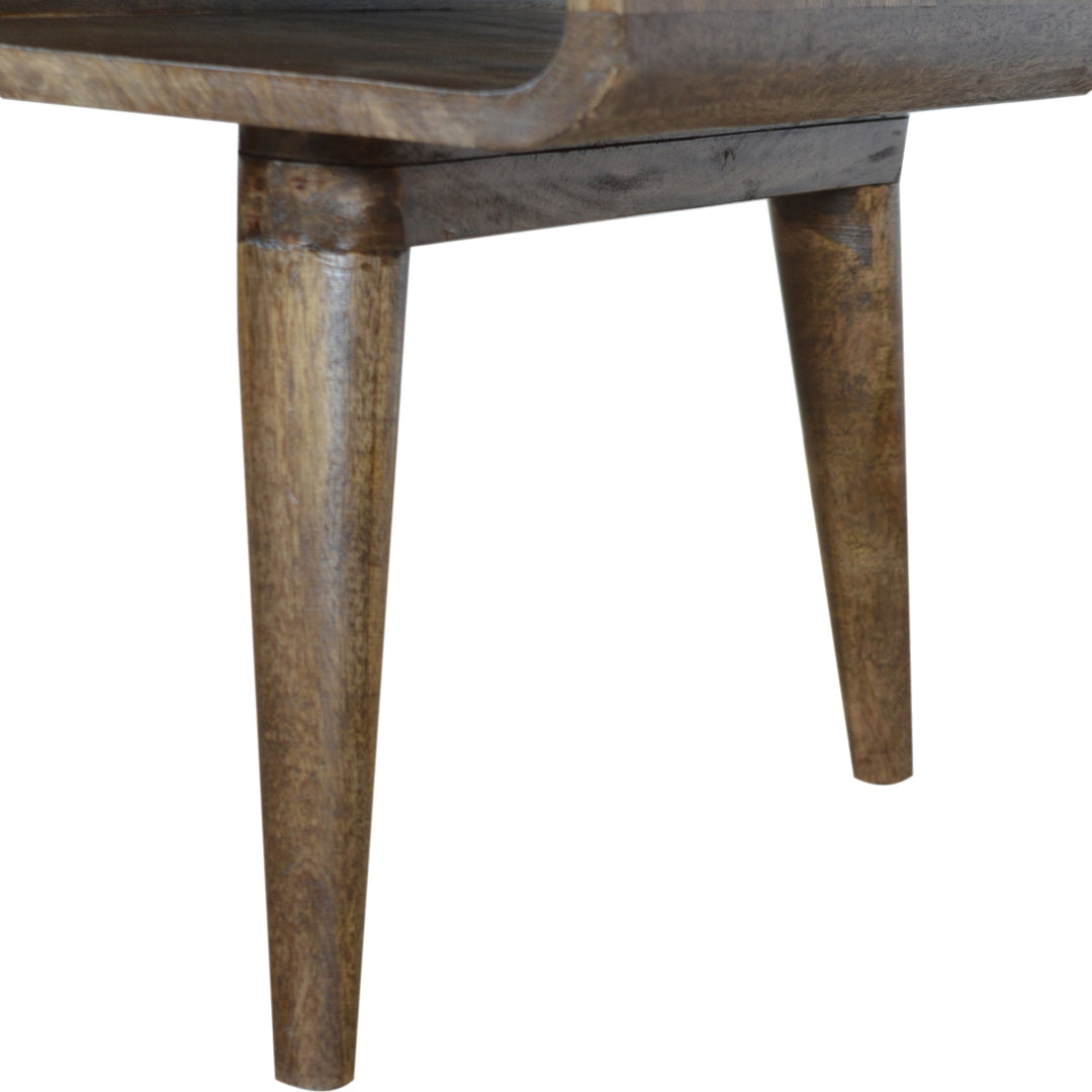 Curved Grey Washed Coffee Table-Smiddy Furniture
