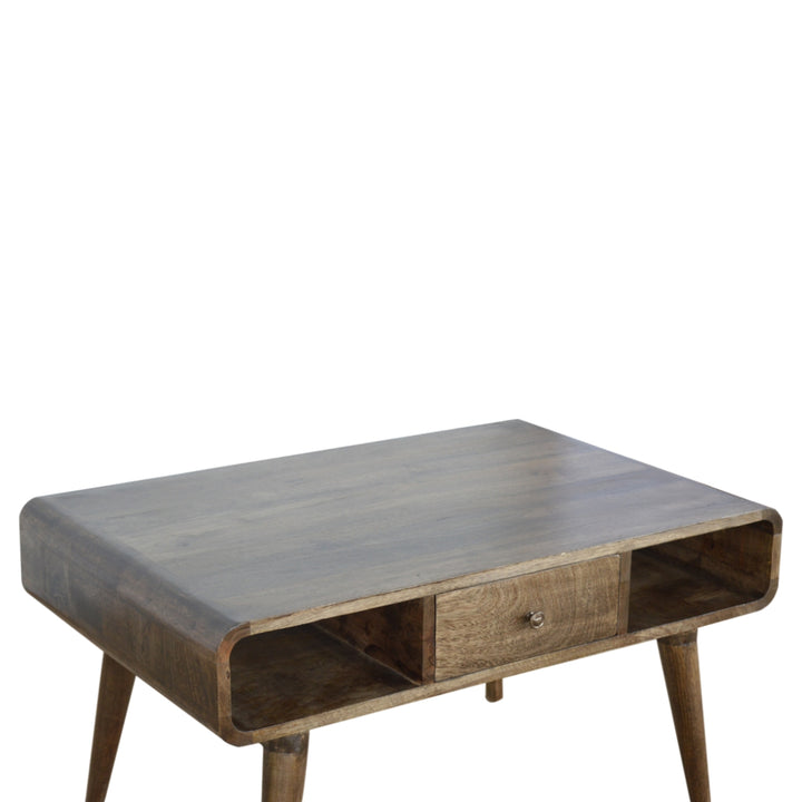 Curved Grey Washed Coffee Table-Smiddy Furniture