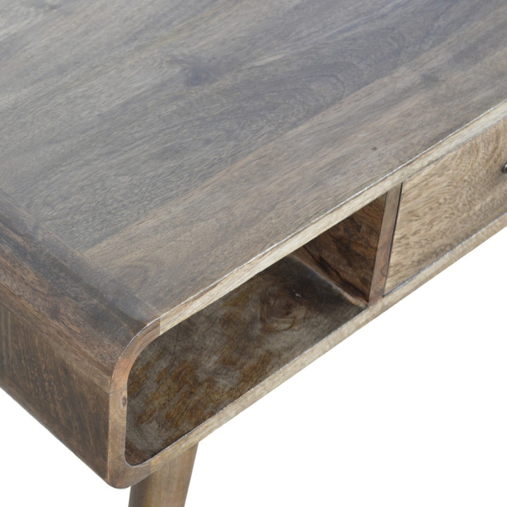 Curved Grey Washed Coffee Table-Smiddy Furniture