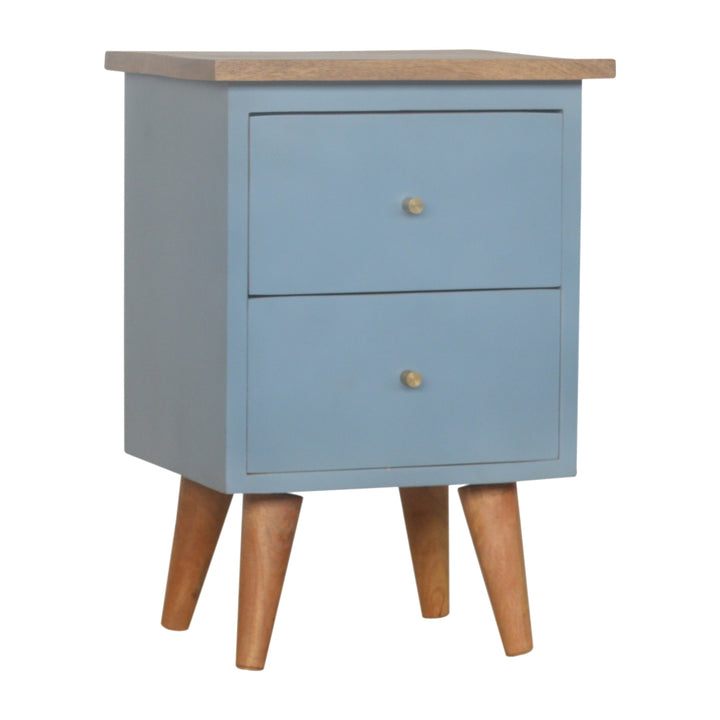 Blue Hand Painted Bedside - Smiddy Furniture