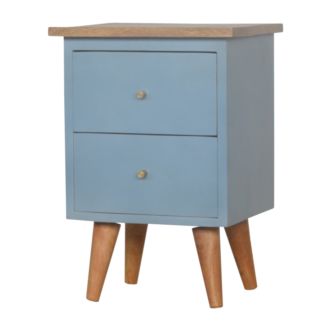 Blue Hand Painted Bedside - Smiddy Furniture