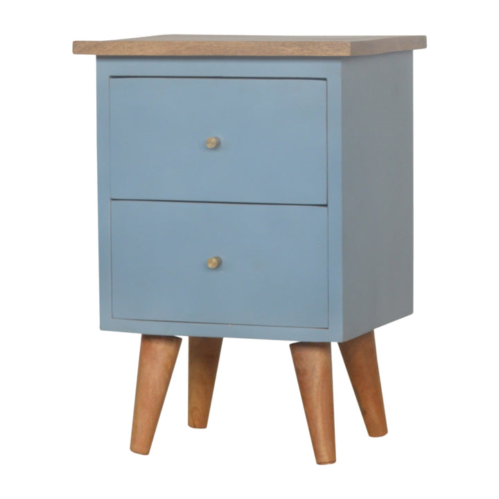 Blue Hand Painted Bedside - Smiddy Furniture