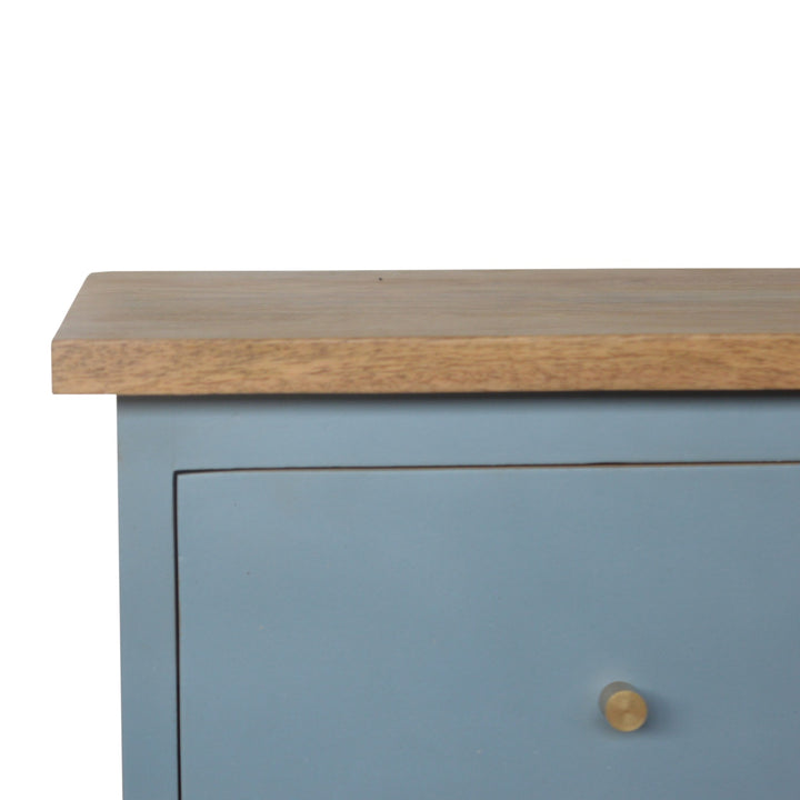 Blue Hand Painted Bedside - Smiddy Furniture