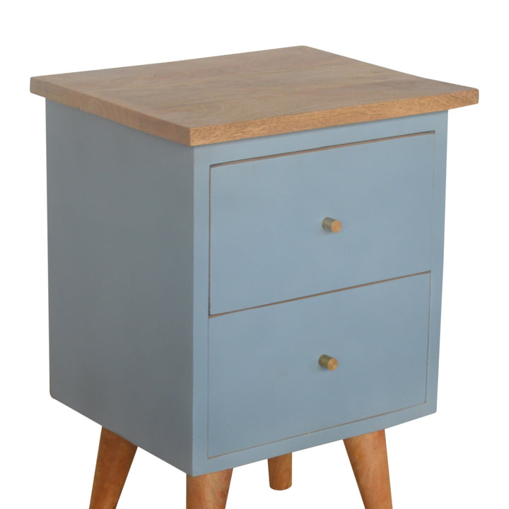 Blue Hand Painted Bedside - Smiddy Furniture