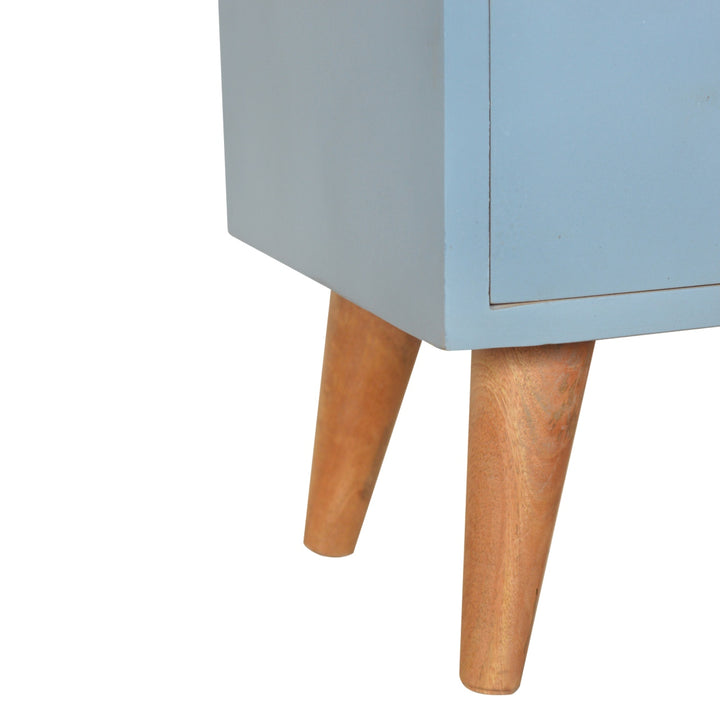 Blue Hand Painted Bedside - Smiddy Furniture
