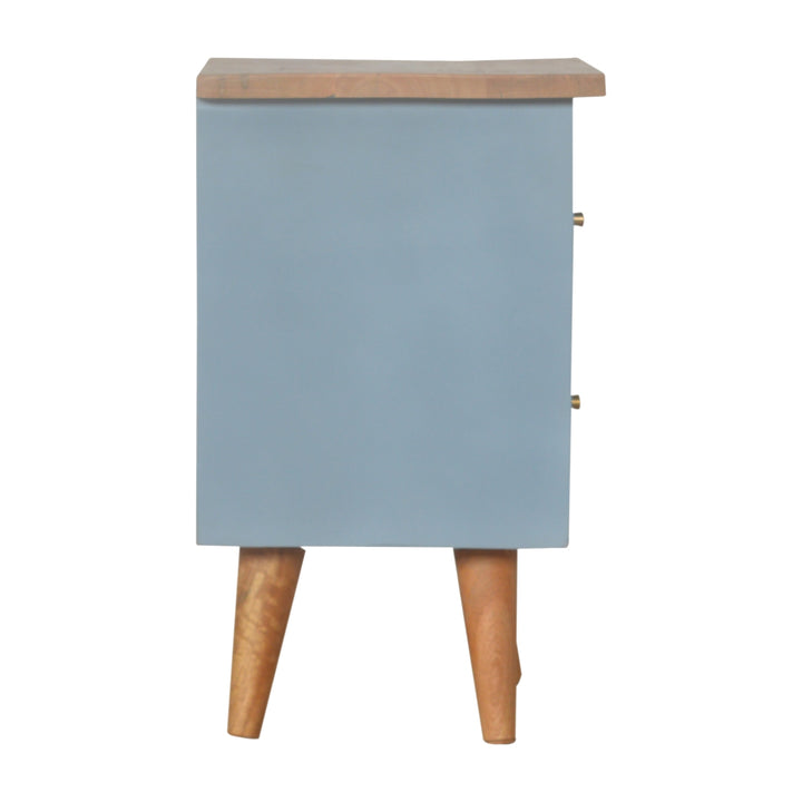 Blue Hand Painted Bedside - Smiddy Furniture