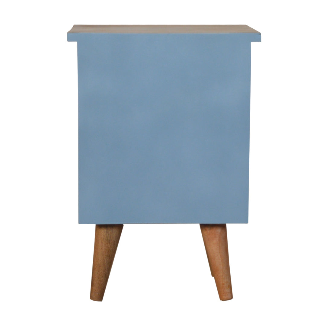 Blue Hand Painted Bedside - Smiddy Furniture