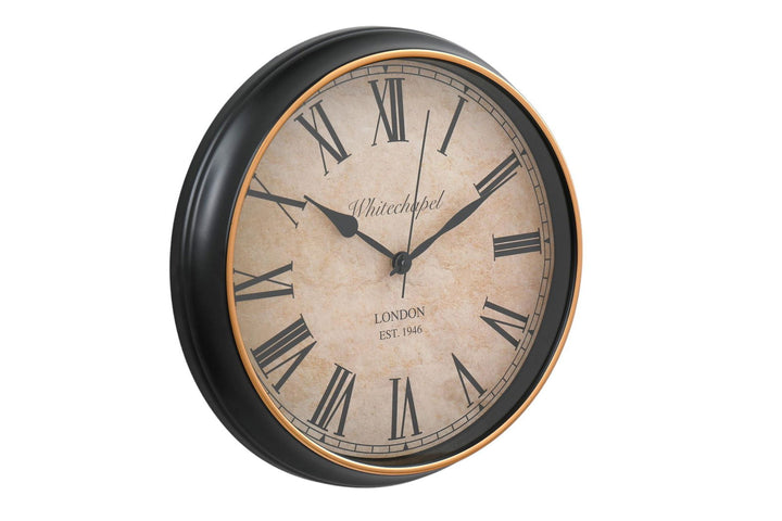 Antique Style Wall Clock Roman Numerals 34cm - Geko Products