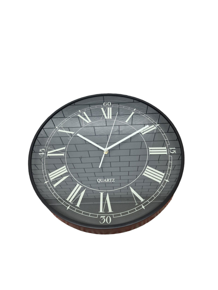Black Cream & Black Wall Clock 40cm - Geko Products