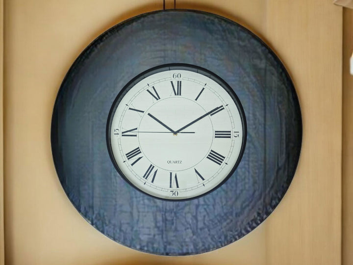 White Cream & Black Wall Clock 40cm - Geko Products