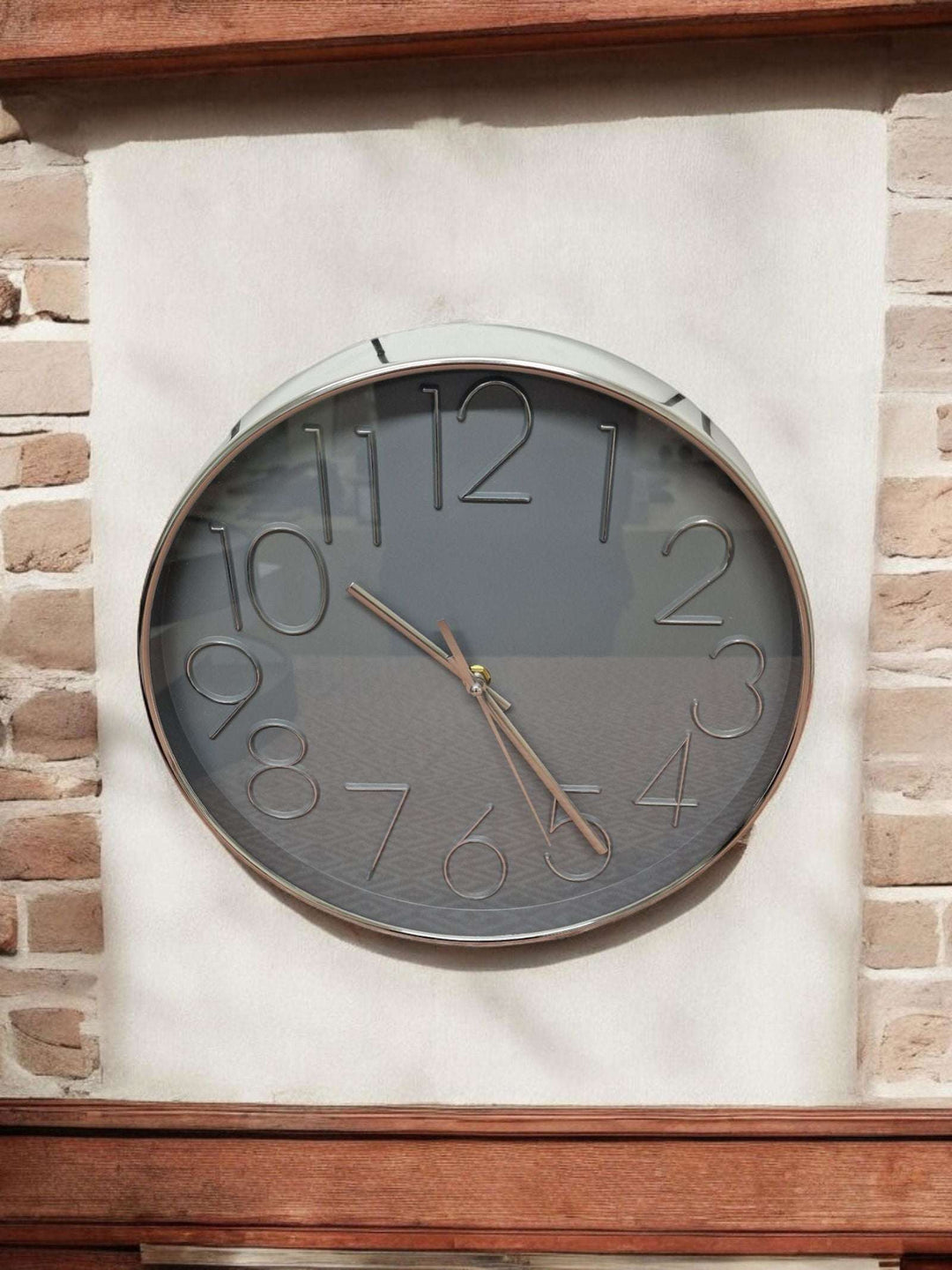 Silver Wall Clock 30cm - Geko Products