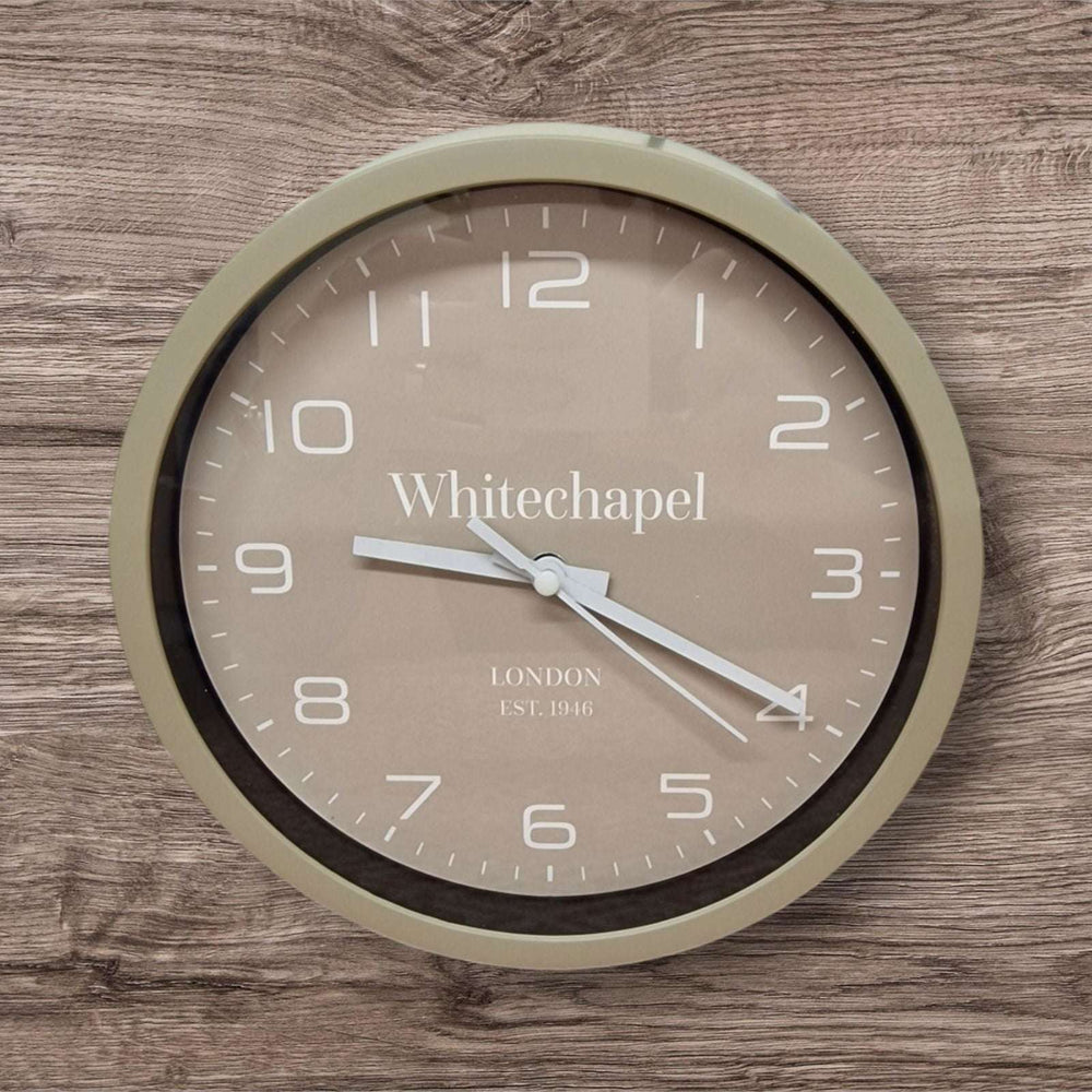 Taupe Tonal Clock 20cm - Geko Products