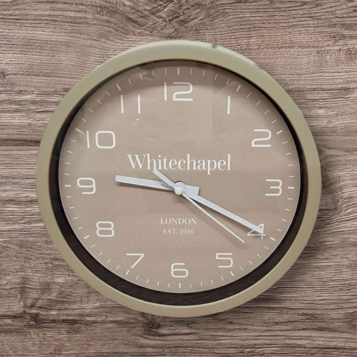 Taupe Tonal Clock 20cm - Geko Products