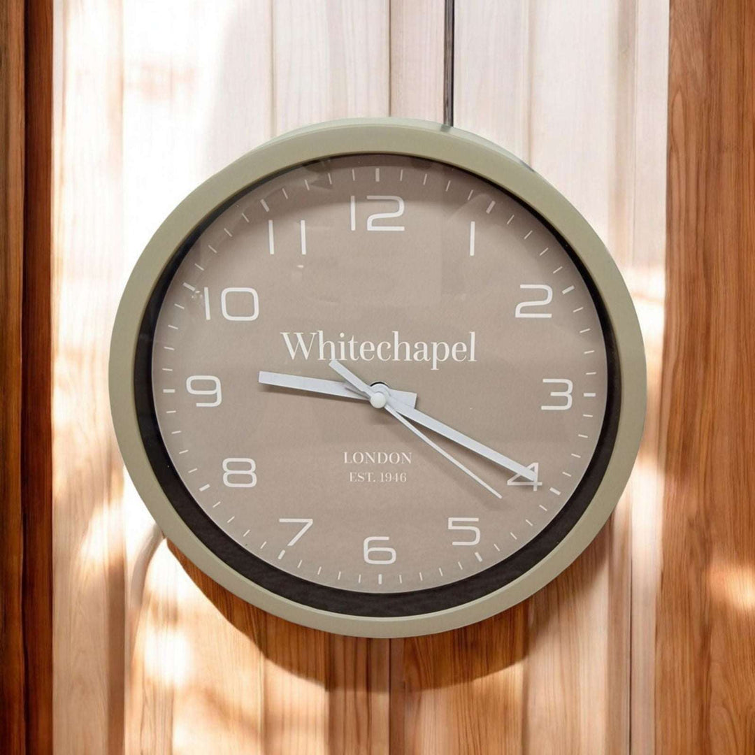 Taupe Tonal Clock 20cm - Geko Products