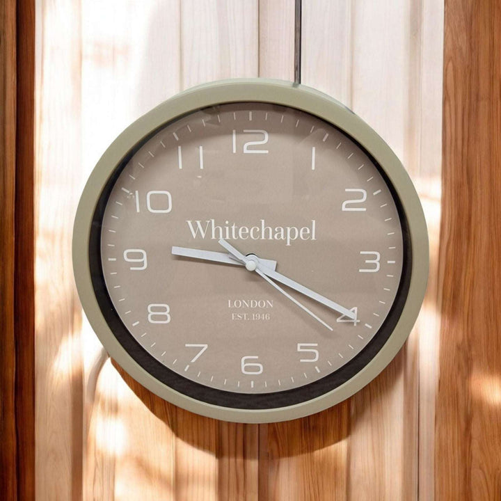 Taupe Tonal Clock 20cm - Geko Products