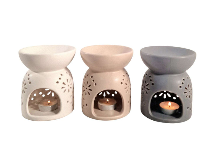 Oil Burner In Beige With Pattern Holes - Geko Products
