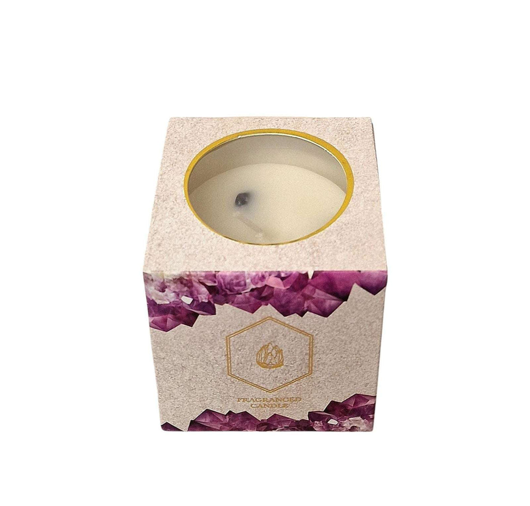 Candlepot With Amethyst Crystal Candle - Geko Products