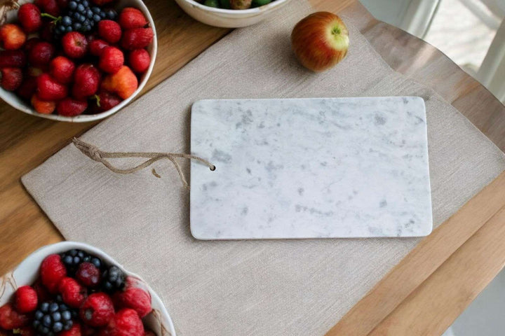 White Marble Chopping Board 40x24cm - Geko Products