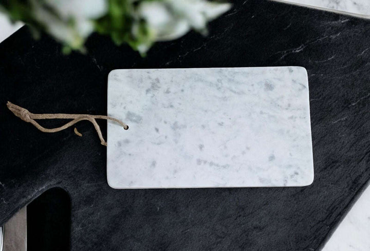 White Marble Chopping Board 40x24cm - Geko Products