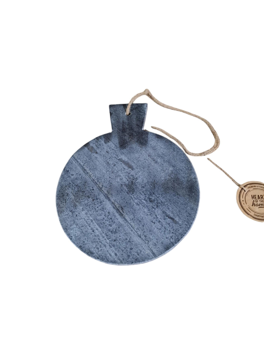 Grey Round Marble Chopping Board 31x25cm-Smiddy Furniture