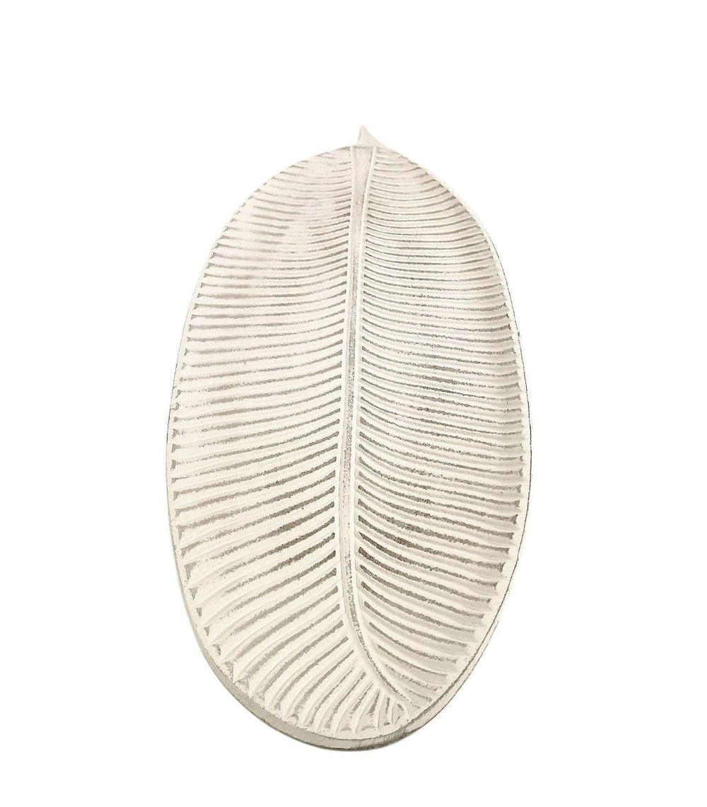 Antique White Leaf Tray - Geko Products