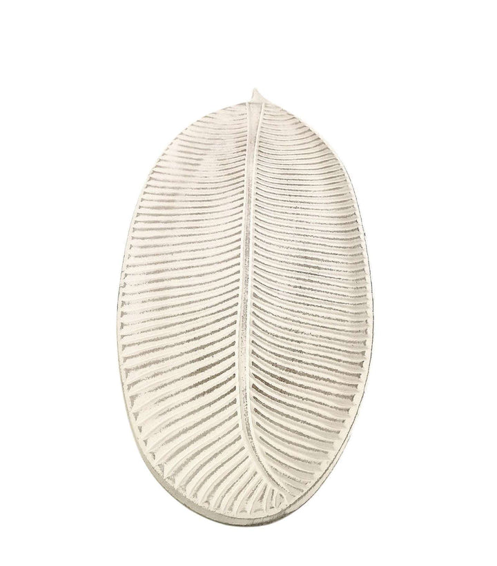 Antique White Leaf Tray - Geko Products