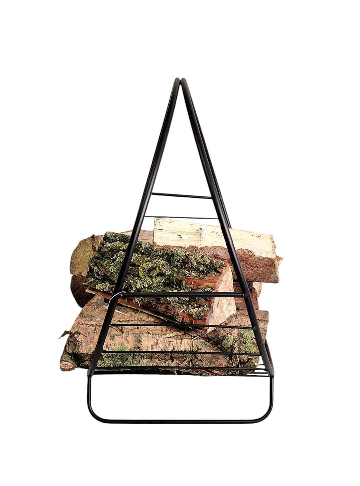 Black Fireside Metal Log Holder 47cm - Geko Products