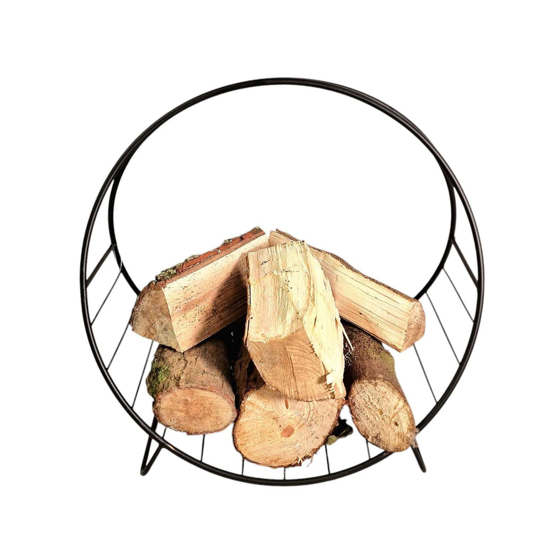 Black Fireside Metal Log Holder 47cm - Geko Products