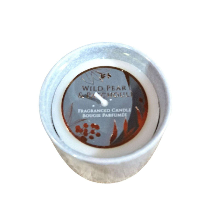 Synergy Candle Pot - Wild Pear And Patchouli 9cm - Geko Products