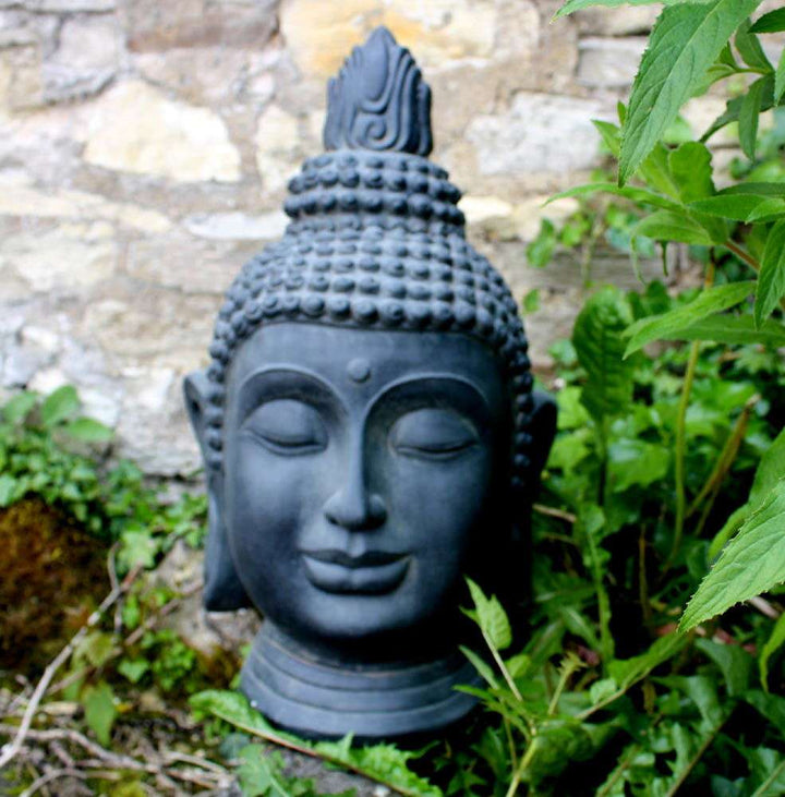 Stone Effect Buddha Head Large Statue - Geko Products
