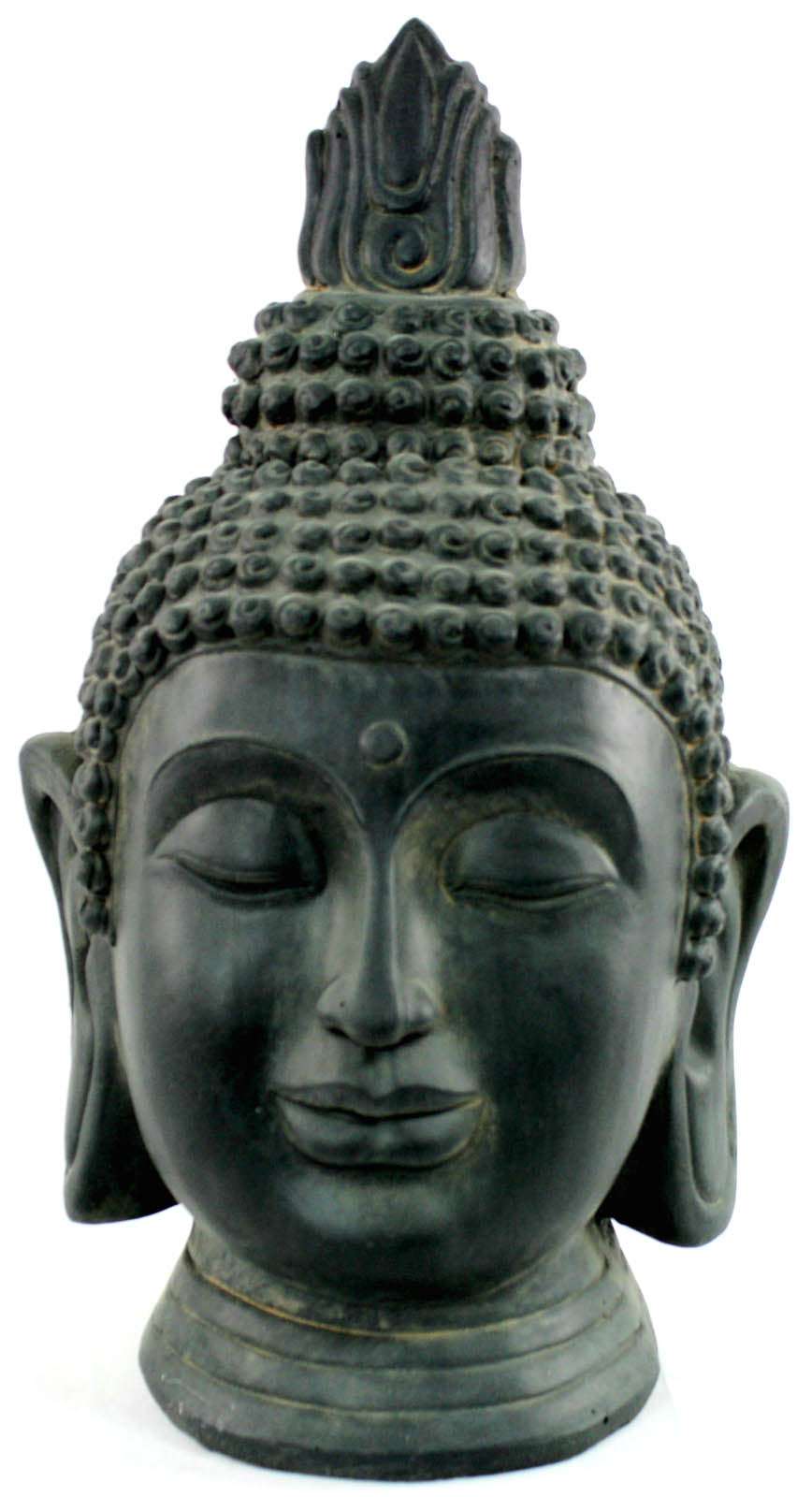 Stone Effect Buddha Head Large Statue - Geko Products