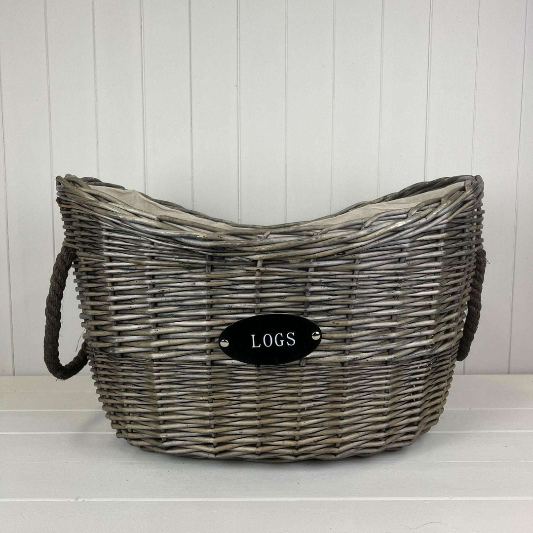 Oval Tapered Log Basket with Ears (60cm x 40.5cm) - Geko Products