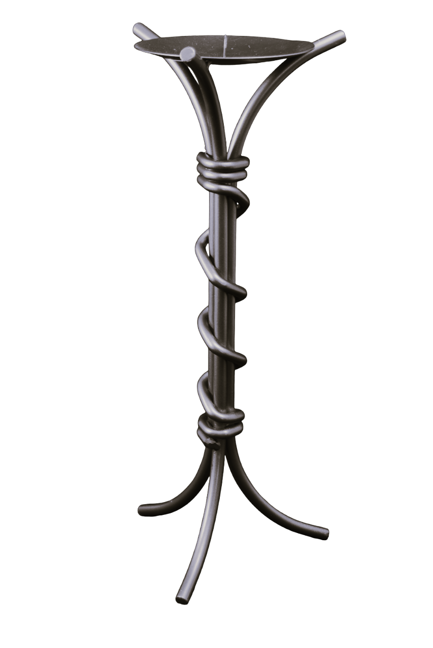 Twist wrought iron candlestick - Smiddy Furniture - White background