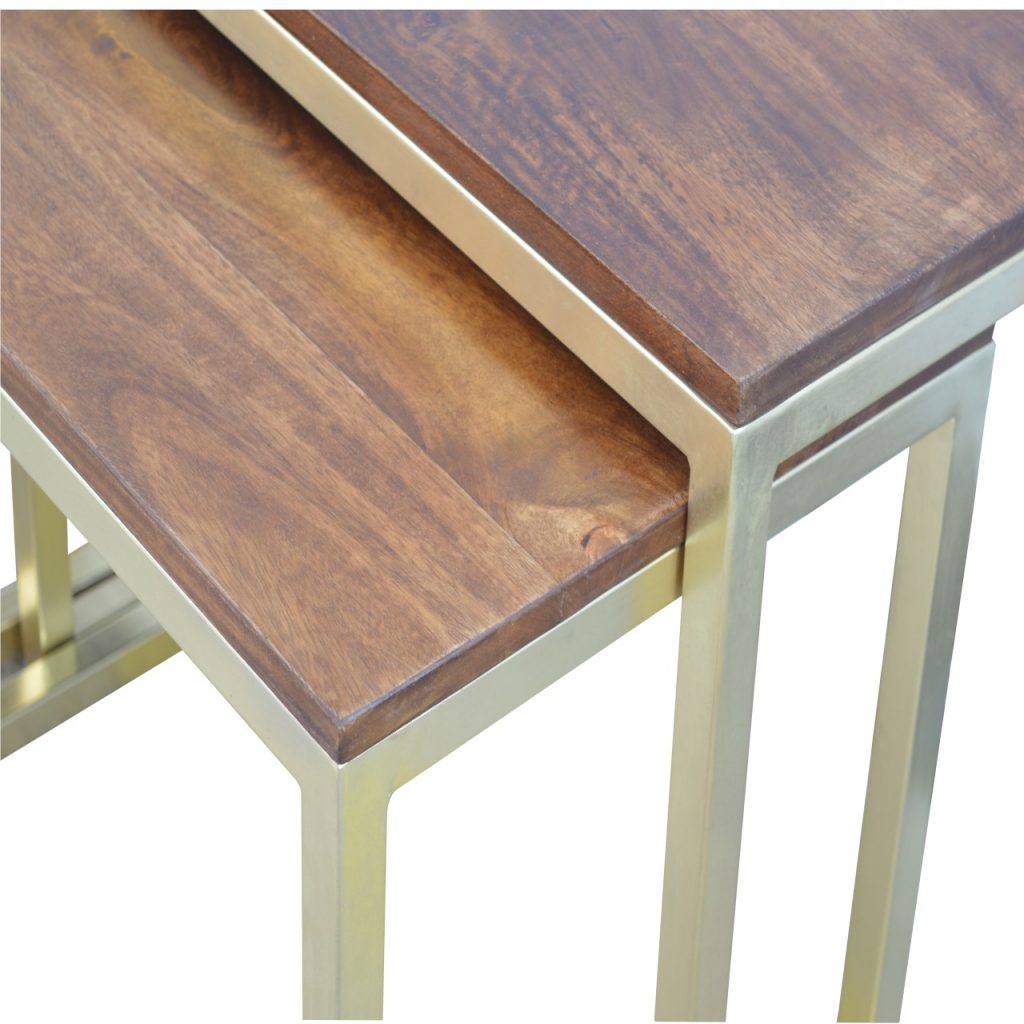 Chunky Gold Table Set of 3-Smiddy Furniture