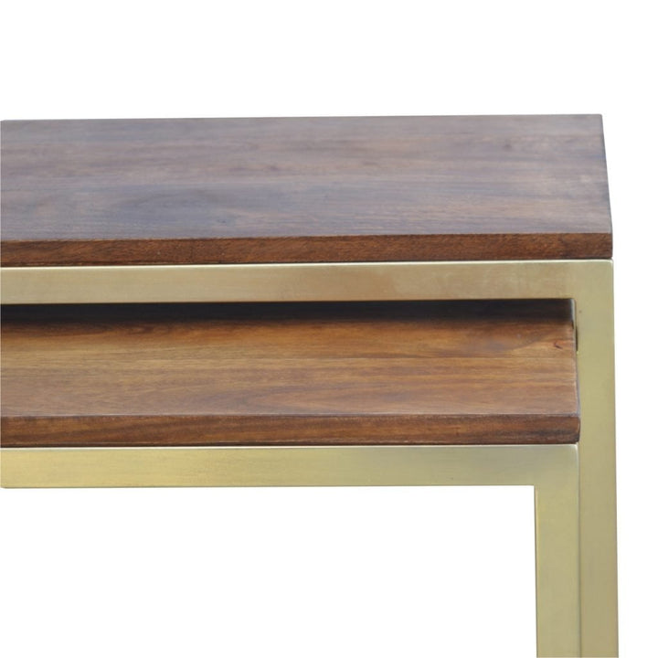 Chunky Gold Table Set of 3-Smiddy Furniture