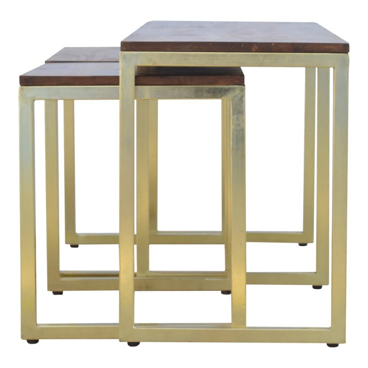 Chunky Gold Table Set of 3-Smiddy Furniture