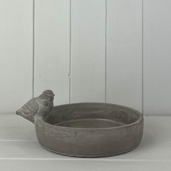 Stoneware Bird Bath TH 9.5 x Base 18.5cm