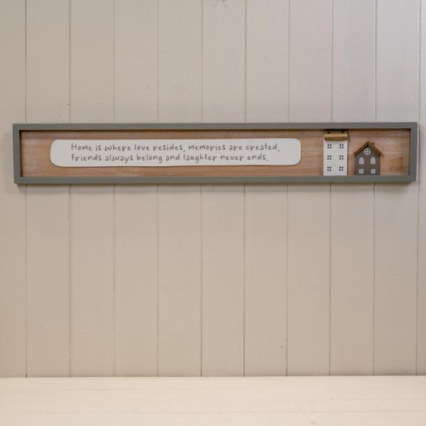 Rectangle Grey Border Wooden Sign &