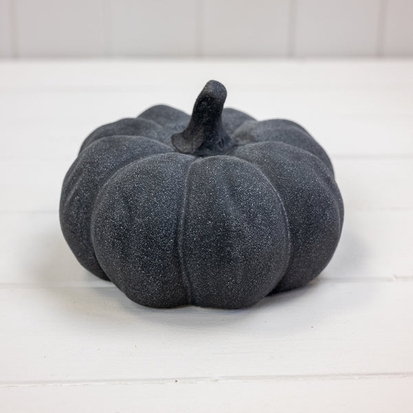 Graphite Grey Ceramic Textured Pumpkin
