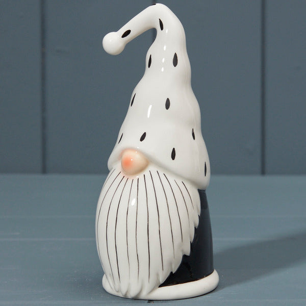 Black and White Ceramic Santa