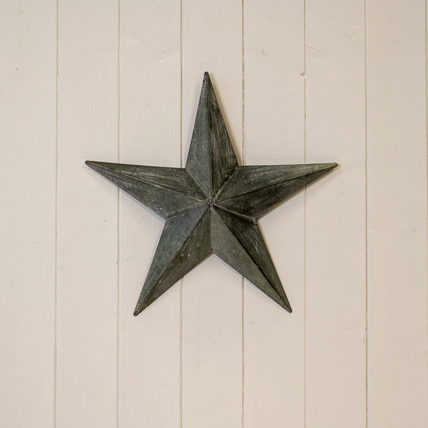 Natural Grey Metal star decorations
