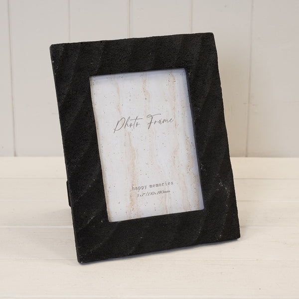 Timeless Black Sandy Textured Photo Frame. inch