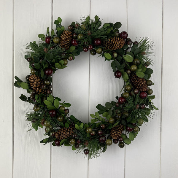 Pinecone and Breey Wreath