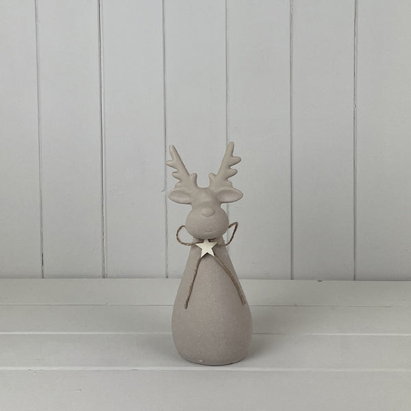 Large Sand-Texture Reindeer Decoration