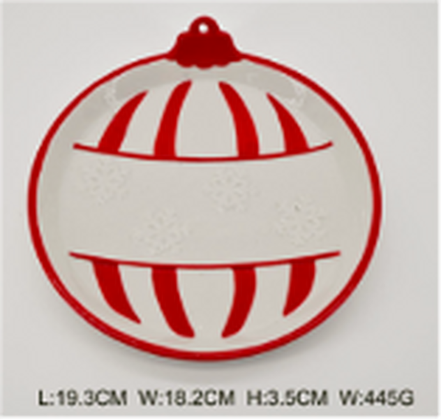 Medium Traditional Red Bauble Plate