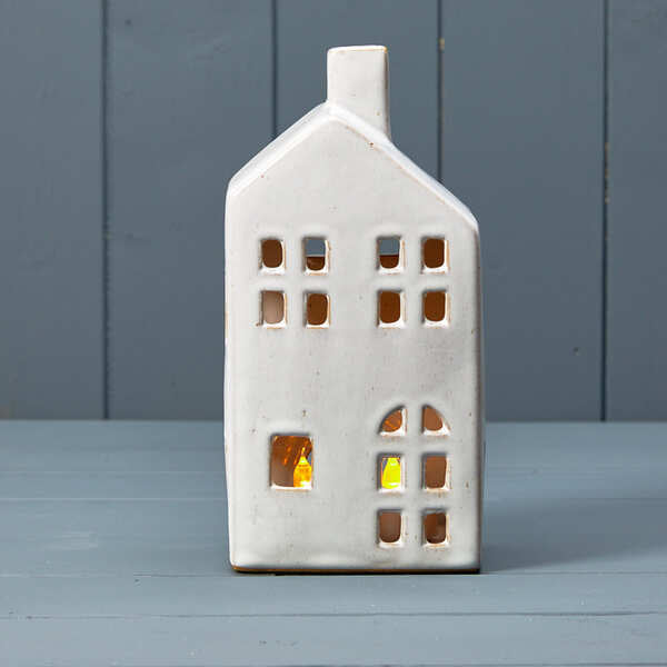 Reactive Glaze Ceramic House Tealight Holder