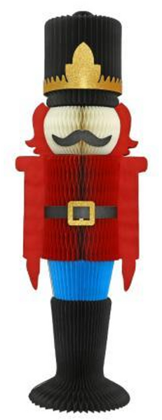Paper Nutcracker in Traditional Colours with Magnet closings