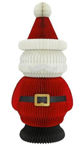Paper Santa in Traditional Colours with Magnet Closings