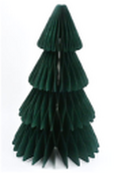 Set of 3 Dark Green Paper Christmas Trees 30cm