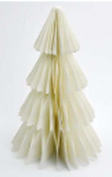 Set of 3 Winter White Paper Christmas Trees 20cm